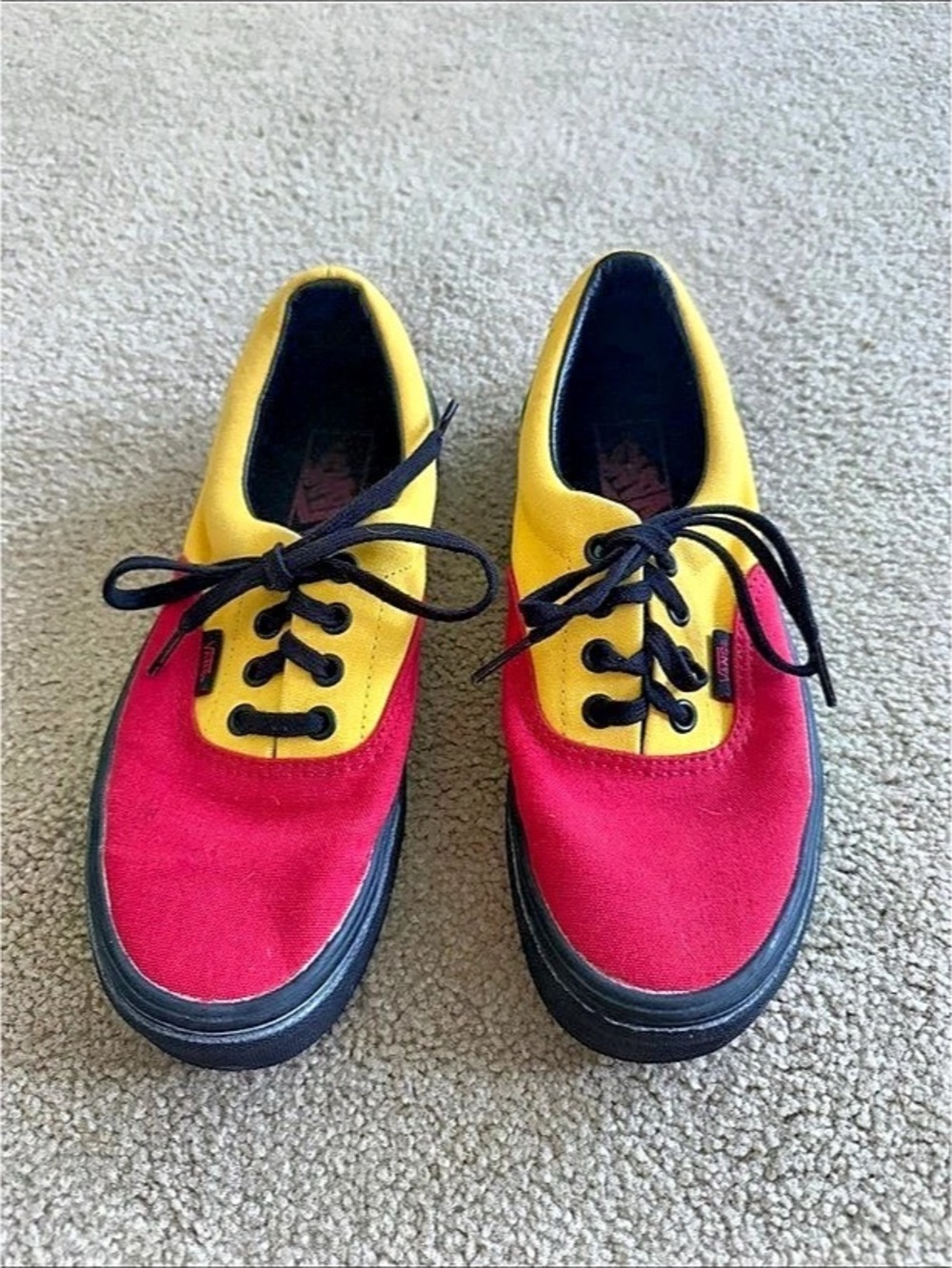 Vans Era Rasta Color Block Sneakers in red & Yellow